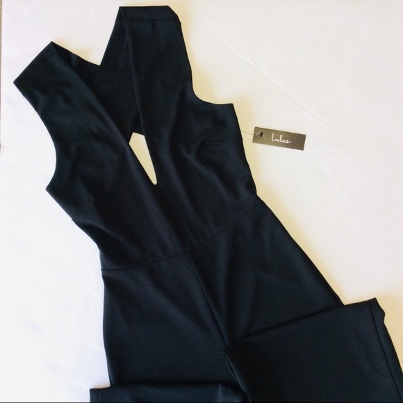 Lulu’s Thinking Out Loud Black Open Back Jumpsuit - Picture 9 of 11
